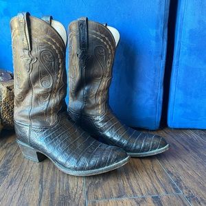 LUCCHESE KEMO SABE Caimán Tail leather Boots